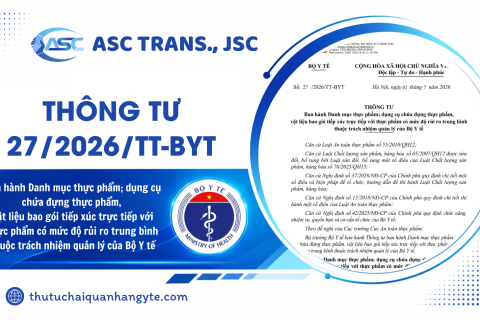 Thông tư số 27/2026/TT-BYT Thông tư số 27/2026/TT-BYT